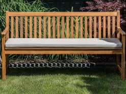 Discount Beliani Puutarhapenkki Sertifioitu Akaasia Vaalea Puu/Ruskeanharmaa 160 Cm Vivara