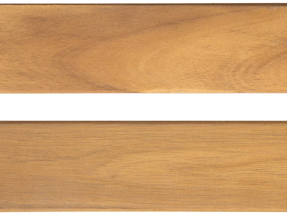 Discount Beliani Puutarhapenkki Sertifioitu Akaasia Vaalea Puu/Ruskeanharmaa 160 Cm Vivara