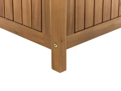 Ulkokalusteet<Beliani Puutarhapenkki Vaalea Akasiapuu Säilytystila 160 Cm Sovana