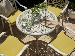 Clearance Beliani Puutarhapoyta 90 Cm Valkoinen Ancona