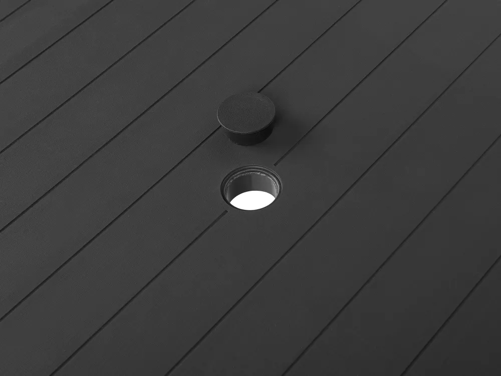 Ulkokalusteet<Beliani Puutarhapoyta 140 X 80 Cm Grafiitinharmaa Fossano