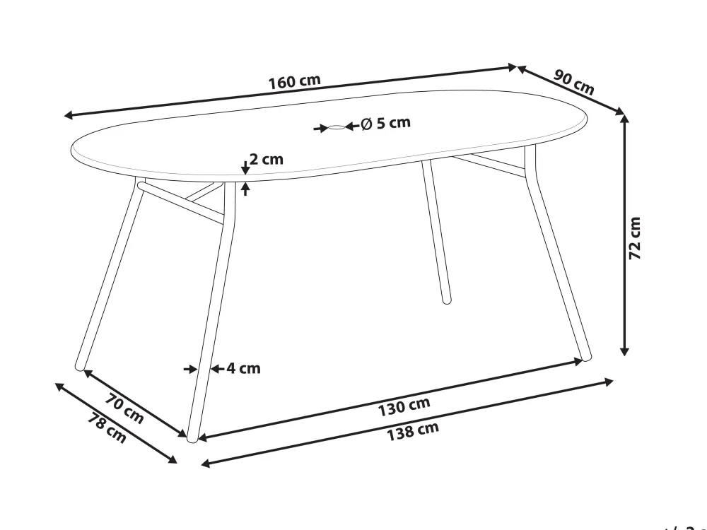 Ulkokalusteet<Beliani Puutarhapoyta 160 X 90 Cm Metallinen Vaaleansininen Calvi