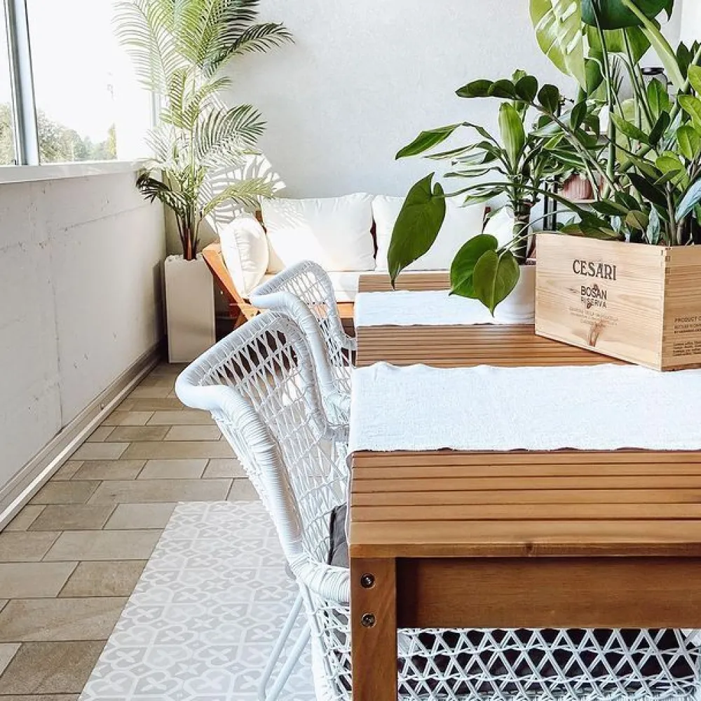 Pöydät<Beliani Puutarhapoyta Akaasia Vaalea Puu 180 X 90 Cm Sassari