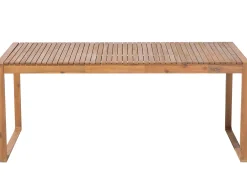 Pöydät<Beliani Puutarhapoyta Akaasia Vaalea Puu 180 X 90 Cm Sassari