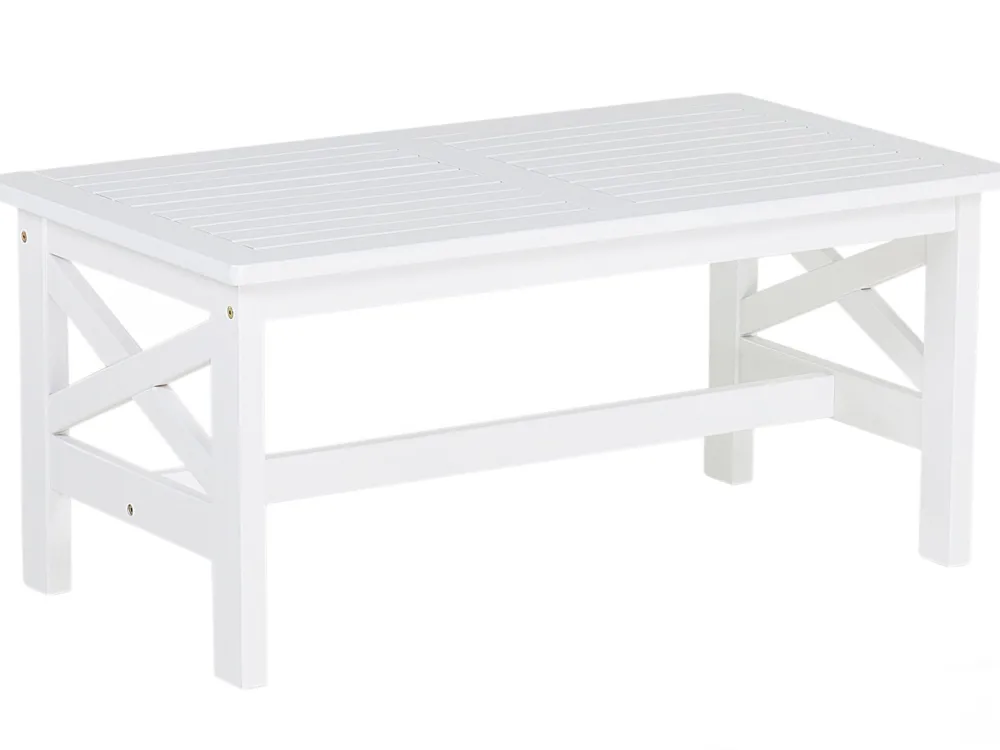 Ulkokalusteet<Beliani Puutarhapoyta Akaasia Valkoinen 100 X 55 Cm Baltic