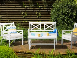 Ulkokalusteet<Beliani Puutarhapoyta Akaasia Valkoinen 100 X 55 Cm Baltic