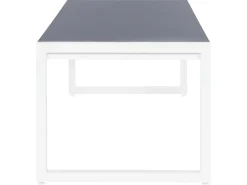 Pöydät<Beliani Puutarhapoyta Alumiini Harmaa/Valkoinen 210 X 90 Cm Bacoli