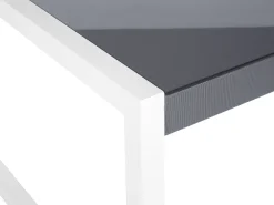 Pöydät<Beliani Puutarhapoyta Alumiini Harmaa/Valkoinen 210 X 90 Cm Bacoli