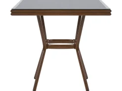 Clearance Beliani Puutarhapoyta Alumiini Tumma Puu/Musta 80 X 80 Cm Caspri