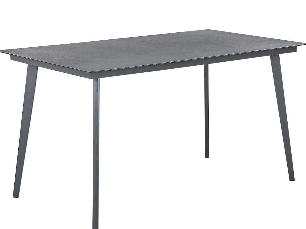 Outlet Beliani Puutarhapoyta Alumiini Tummanharmaa 140 X 80 Cm Mileto