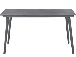 Outlet Beliani Puutarhapoyta Alumiini Tummanharmaa 140 X 80 Cm Mileto