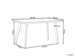 Outlet Beliani Puutarhapoyta Alumiini Tummanharmaa 140 X 80 Cm Mileto