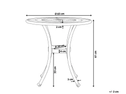 Ulkokalusteet<Beliani Puutarhapoyta Alumiini Tummanruskea 65 Cm Bovino