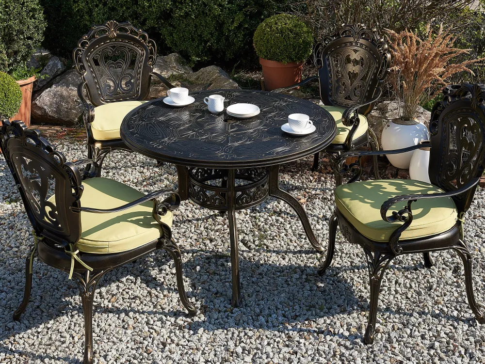 Ulkokalusteet<Beliani Puutarhapoyta Alumiini Tummanruskea 100 Cm Sapri