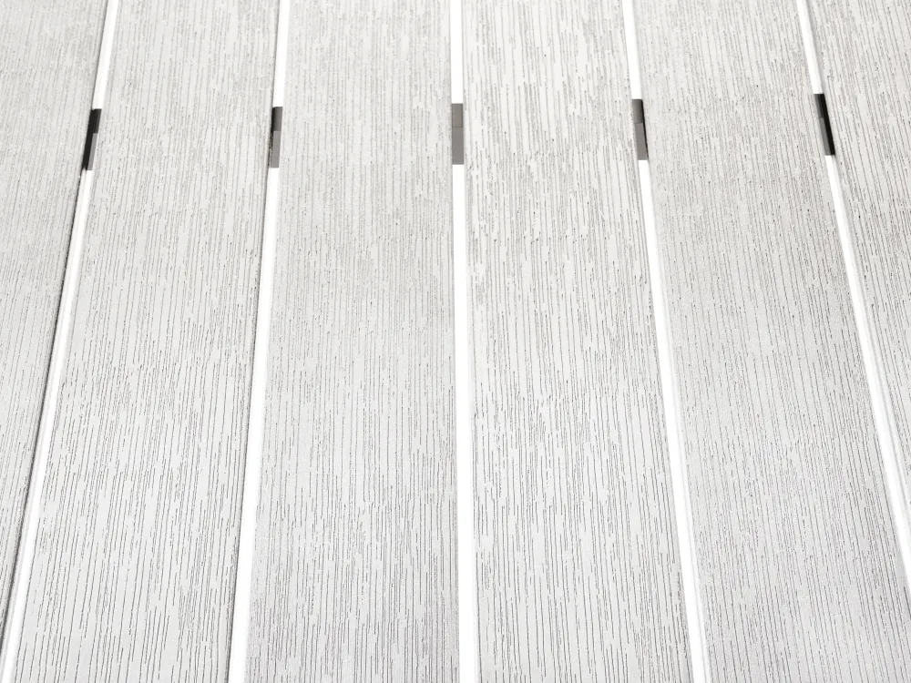 Shop Beliani Puutarhapoyta Alumiini Valkoinen 180 X 90 Cm Vernio