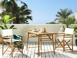 Ulkokalusteet<Beliani Puutarhapoyta Bambu Vaalea Puu 120 Cm Molise