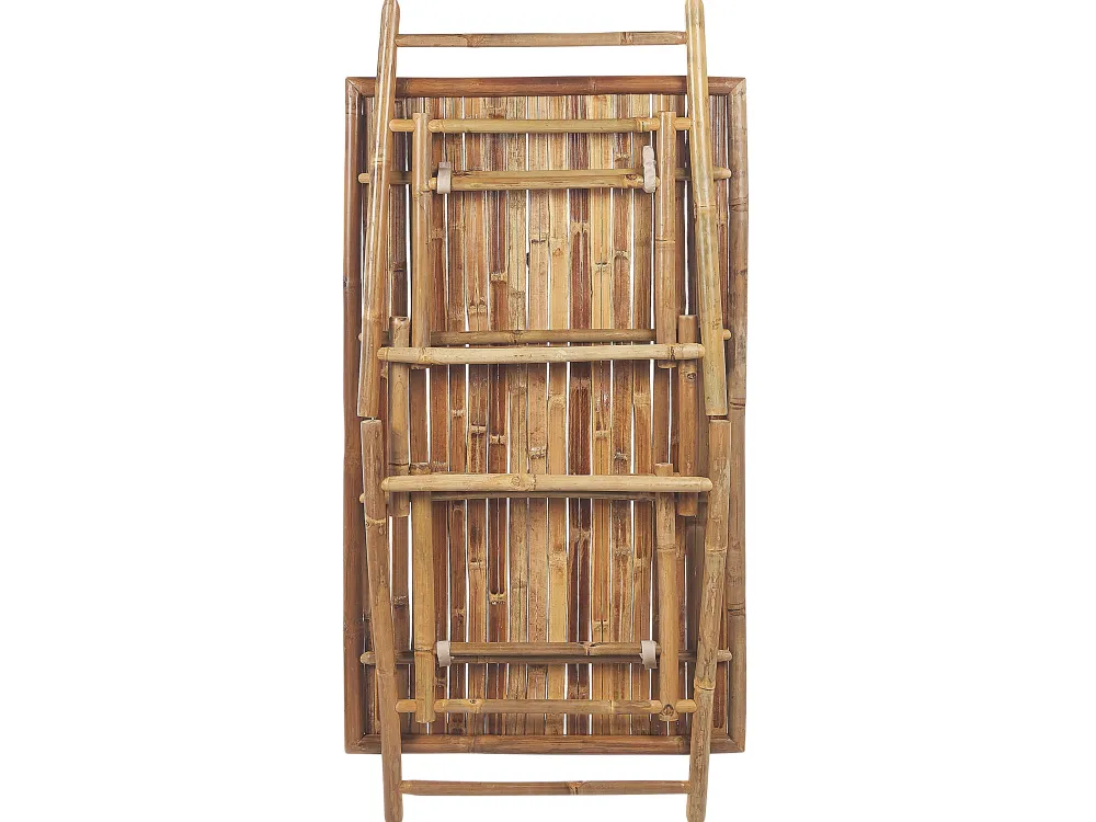 Ulkokalusteet<Beliani Puutarhapoyta Bambu Vaalea Puu 120 Cm Molise