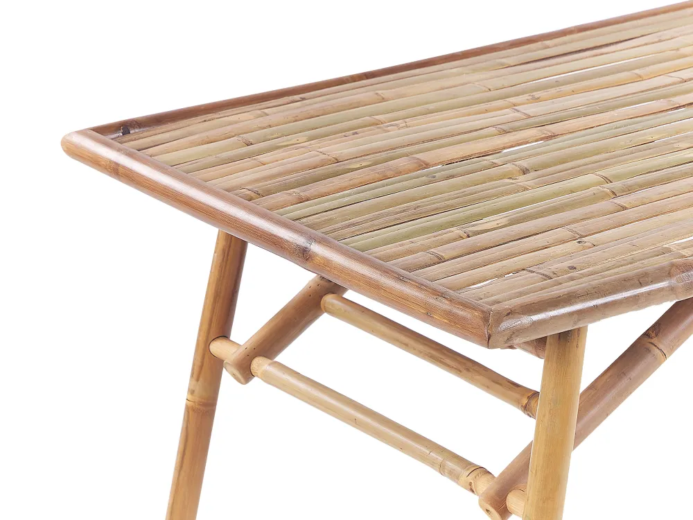 Ulkokalusteet<Beliani Puutarhapoyta Bambu Vaalea Puu 120 Cm Molise