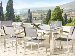 Flash Sale Beliani Puutarhapoyta Graniittitaso Tummanharmaa 180 X 90 Cm Grosseto