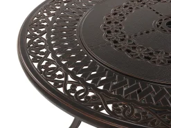 Clearance Beliani Puutarhapoyta Grillilla Alumiini Tummanruskea O 105 Cm Manfria