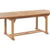 Pöydät<Beliani Puutarhapoyta Jatkettava Akaasia Vaalea Puu 160/220 X 90 Cm Java