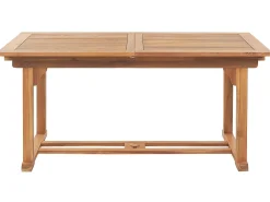 Pöydät<Beliani Puutarhapoyta Jatkettava Akaasia Vaalea Puu 160/220 X 90 Cm Java