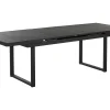 Pöydät<Beliani Puutarhapoyta Jatkettava Alumiini Musta 180/240 X 90 Cm Valcanetto