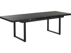 Pöydät<Beliani Puutarhapoyta Jatkettava Alumiini Musta 180/240 X 90 Cm Valcanetto