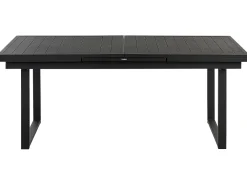 Pöydät<Beliani Puutarhapoyta Jatkettava Alumiini Musta 180/240 X 90 Cm Valcanetto