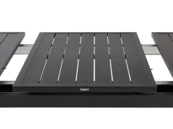 Pöydät<Beliani Puutarhapoyta Jatkettava Alumiini Musta 180/240 X 90 Cm Valcanetto