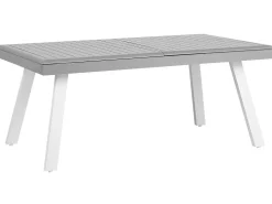 Pöydät<Beliani Puutarhapoyta Jatkettava Alumiini Harmaa 175/255 X 100 Cm Pereta
