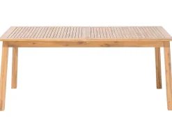 Ulkokalusteet<Beliani Puutarhapoyta Jatkettava Akaasia Vaalea Puu 180/240 X 100 Cm Cesana