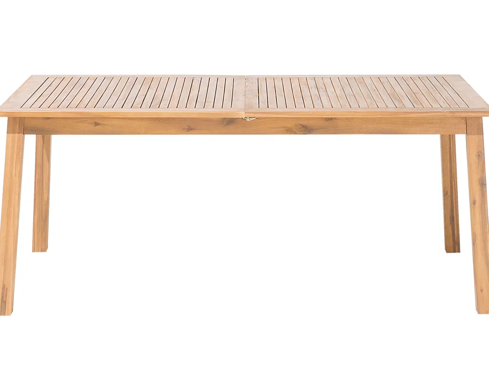 Ulkokalusteet<Beliani Puutarhapoyta Jatkettava Akaasia Vaalea Puu 180/240 X 100 Cm Cesana