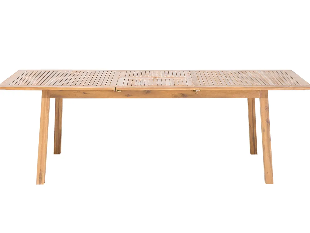 Ulkokalusteet<Beliani Puutarhapoyta Jatkettava Akaasia Vaalea Puu 180/240 X 100 Cm Cesana