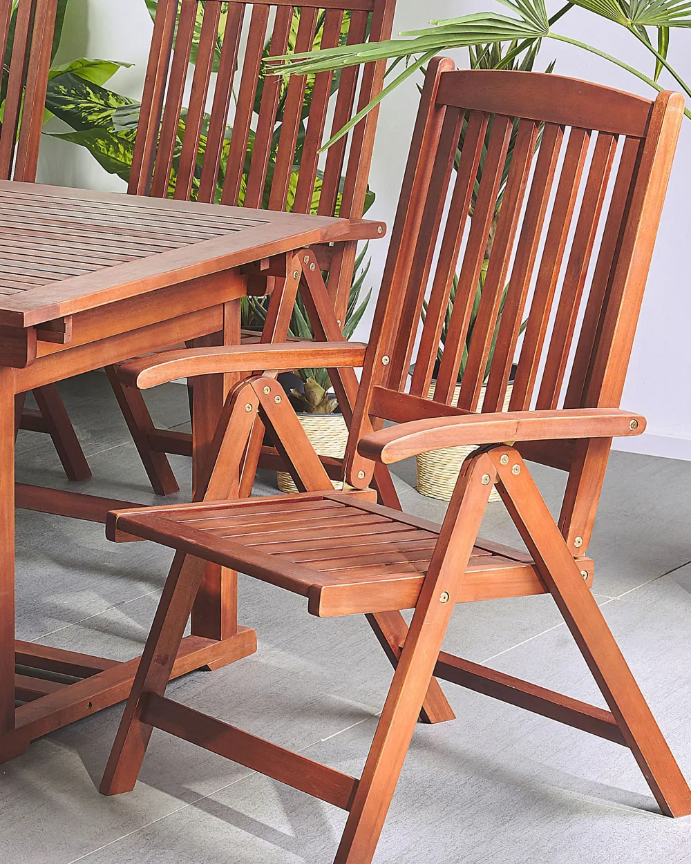 Ulkokalusteet<Beliani Puutarhapoyta Jatkettava Akaasia Tumma Puu 160/220 X 90 Cm Toscana