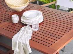 Ulkokalusteet<Beliani Puutarhapoyta Jatkettava Akaasia Tumma Puu 160/220 X 90 Cm Toscana