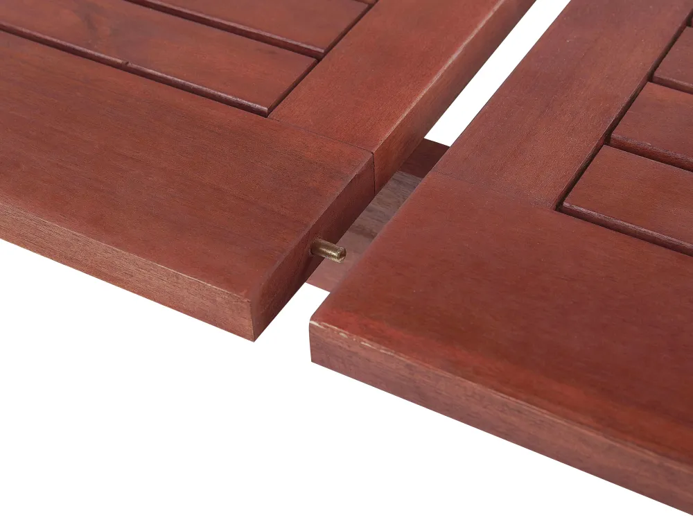 Ulkokalusteet<Beliani Puutarhapoyta Jatkettava Akaasia Tumma Puu 160/220 X 90 Cm Toscana