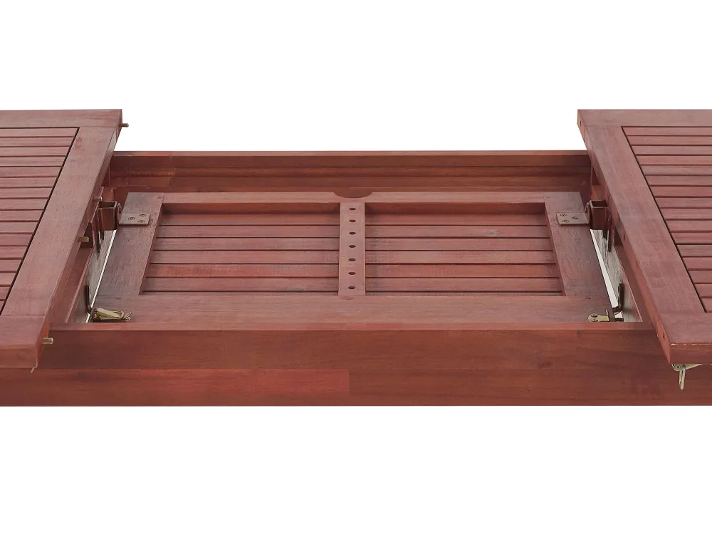 Ulkokalusteet<Beliani Puutarhapoyta Jatkettava Akaasia Tumma Puu 160/220 X 90 Cm Toscana