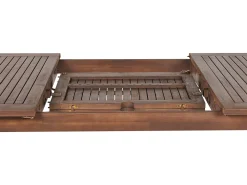 Cheap Beliani Puutarhapoyta Jatkettava Akaasia Tumma Puu 180/240 X 100 Cm Cesana