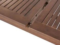 Cheap Beliani Puutarhapoyta Jatkettava Akaasia Tumma Puu 180/240 X 100 Cm Cesana