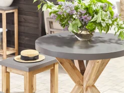 Best Sale Beliani Puutarhapoyta Kuitusementti Harmaa 90 Cm Olbia