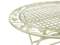 Ulkokalusteet<Beliani Puutarhapoyta Metallinen O 70 Cm Vaaleanvihrea Bivio