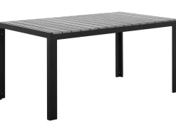 Outlet Beliani Puutarhapoyta Musta/Harmaa 150 X 90 Cm Como