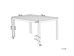 Outlet Beliani Puutarhapoyta Musta/Harmaa 150 X 90 Cm Como