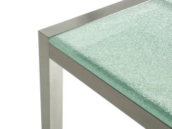 Pöydät<Beliani Puutarhapoyta 3-Osainen Lasitaso Kirkas 220 X 100 Cm Grosseto