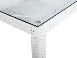 Ulkokalusteet<Beliani Puutarhapoyta Polyrottinki Valkoinen 220 Cm Italy