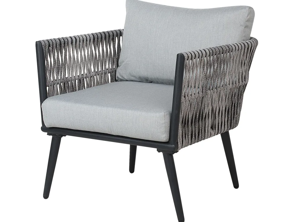 Ulkokalusteet<Beliani Puutarhapoytaryhma Harmaa/Musta Preveza