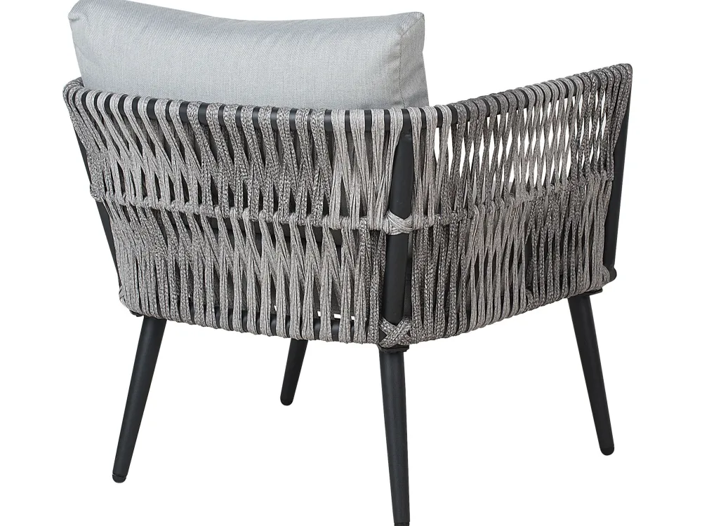 Ulkokalusteet<Beliani Puutarhapoytaryhma Harmaa/Musta Preveza