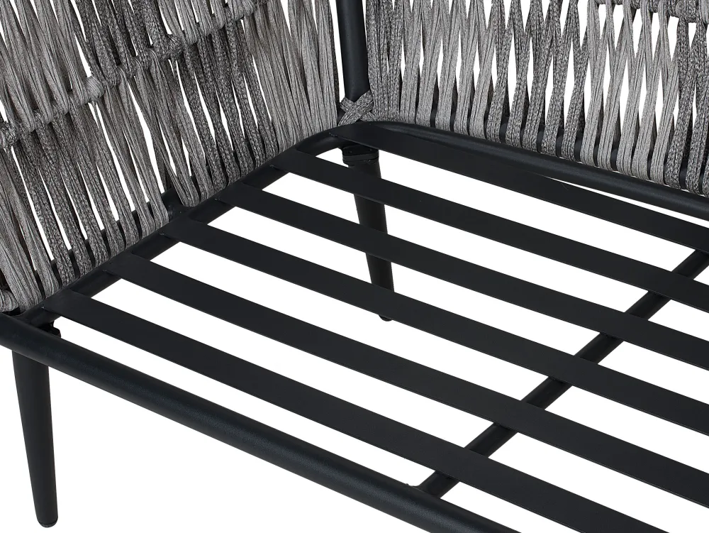 Ulkokalusteet<Beliani Puutarhapoytaryhma Harmaa/Musta Preveza