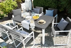 Ulkokalusteet<Beliani Puutarhapoytaryhma Jatkettava Poyta Ja 6 Tuolia Pancole